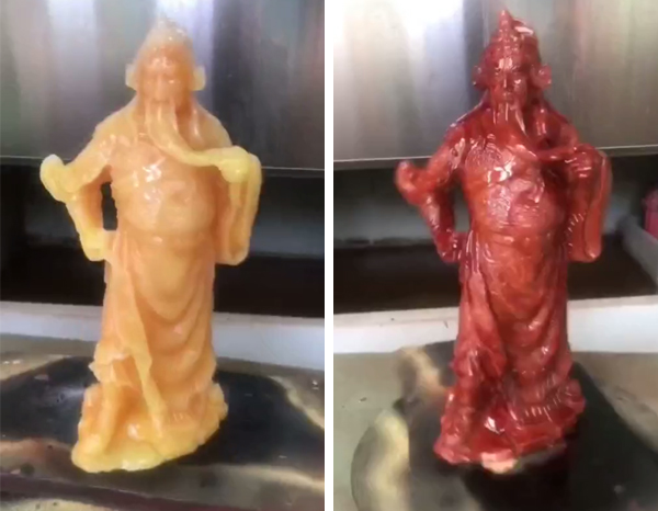 硅膠模具制作出來(lái)樹脂工藝品
